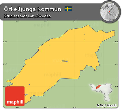 Savanna Style Simple Map of Örkelljunga Kommun, cropped outside