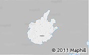 Gray 3D Map of Östra Göinge Kommun, single color outside
