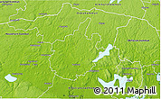 Physical 3D Map of Östra Göinge Kommun