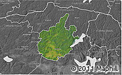 Satellite 3D Map of Östra Göinge Kommun, desaturated