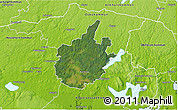 Satellite 3D Map of Östra Göinge Kommun, physical outside
