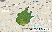 Satellite 3D Map of Östra Göinge Kommun, shaded relief outside