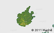 Satellite 3D Map of Östra Göinge Kommun, single color outside