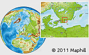 Physical Location Map of Östra Göinge Kommun