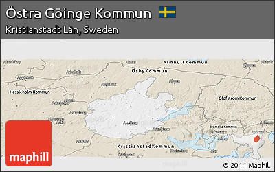 Classic Style Panoramic Map of Östra Göinge Kommun