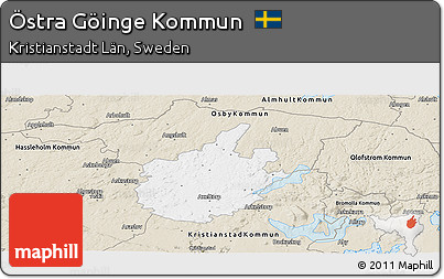 Classic Style Panoramic Map of Östra Göinge Kommun