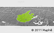 Physical Panoramic Map of Östra Göinge Kommun, desaturated