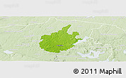 Physical Panoramic Map of Östra Göinge Kommun, lighten