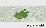 Satellite Panoramic Map of Östra Göinge Kommun, lighten