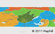 Satellite Panoramic Map of Östra Göinge Kommun, political outside
