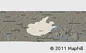 Shaded Relief Panoramic Map of Östra Göinge Kommun, darken