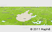 Shaded Relief Panoramic Map of Östra Göinge Kommun, physical outside
