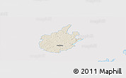 Shaded Relief Panoramic Map of Östra Göinge Kommun, single color outside