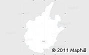 Silver Style Simple Map of Östra Göinge Kommun, single color outside