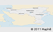 Classic Style Panoramic Map of Kristianstadt Län, single color outside