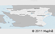 Gray Panoramic Map of Kristianstadt Län, single color outside