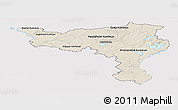 Shaded Relief Panoramic Map of Kristianstadt Län, cropped outside