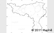 Blank Simple Map of Kristianstadt Län, cropped outside, no labels