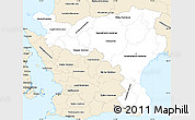 Classic Style Simple Map of Kristianstadt Län