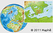 Physical Location Map of Alvesta Kommun