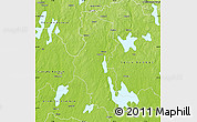 Physical Map of Alvesta Kommun