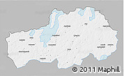 Gray 3D Map of Ljungby Kommun, single color outside