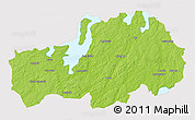 Physical 3D Map of Ljungby Kommun, cropped outside