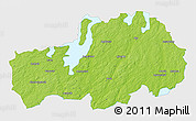 Physical 3D Map of Ljungby Kommun, single color outside