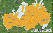 Political 3D Map of Ljungby Kommun, satellite outside