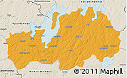 Political 3D Map of Ljungby Kommun, shaded relief outside
