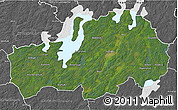 Satellite 3D Map of Ljungby Kommun, desaturated
