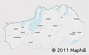 Silver Style 3D Map of Ljungby Kommun, single color outside