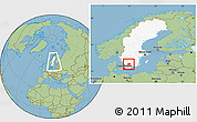 Savanna Style Location Map of Ljungby Kommun, highlighted country, within the entire country