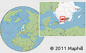 Savanna Style Location Map of Ljungby Kommun, highlighted country, highlighted parent region