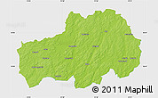 Physical Map of Ljungby Kommun, single color outside