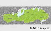 Physical Panoramic Map of Ljungby Kommun, desaturated