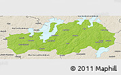 Physical Panoramic Map of Ljungby Kommun, shaded relief outside