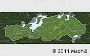 Satellite Panoramic Map of Ljungby Kommun, darken