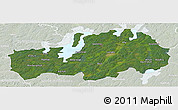Satellite Panoramic Map of Ljungby Kommun, lighten