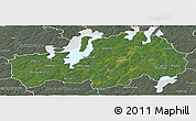 Satellite Panoramic Map of Ljungby Kommun, semi-desaturated