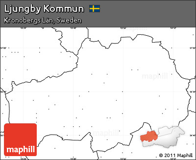 Blank Simple Map of Ljungby Kommun, no labels