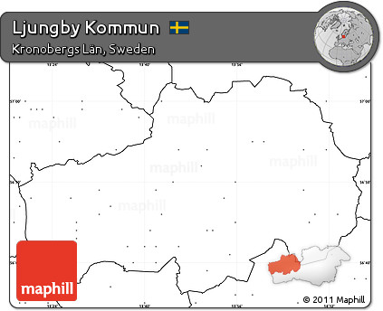 Blank Simple Map of Ljungby Kommun, no labels