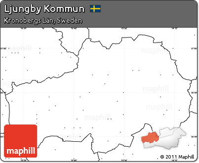 Blank Simple Map of Ljungby Kommun, no labels
