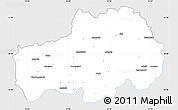 Silver Style Simple Map of Ljungby Kommun, single color outside