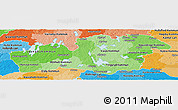 Political Shades Panoramic Map of Kronobergs Län