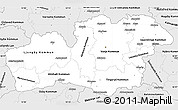 Silver Style Simple Map of Kronobergs Län