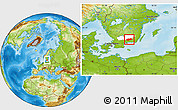 Physical Location Map of Tingsryd Kommun, highlighted parent region