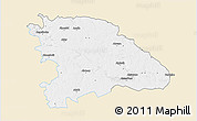 Classic Style 3D Map of Uppvidinge Kommun, single color outside