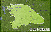 Physical 3D Map of Uppvidinge Kommun, darken