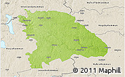 Physical 3D Map of Uppvidinge Kommun, shaded relief outside